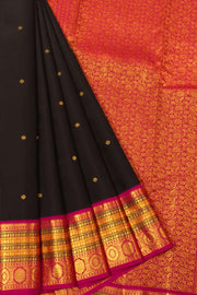 Black Korvai Kanjivaram Silk Saree 10065800