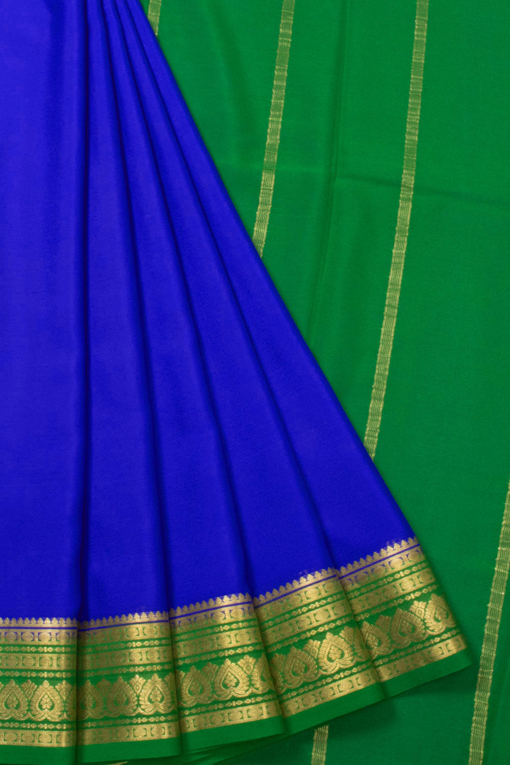 Blue Mysore Crepe Silk Saree 10065810