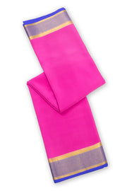 Festival Pink Mysore Crepe Silk Saree With Zari Border 10076669