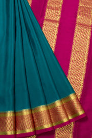 Blue Mysore Crepe Silk Saree - Avishya