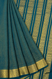 Dark Blue Mysore Crepe Silk Saree  - Avishya