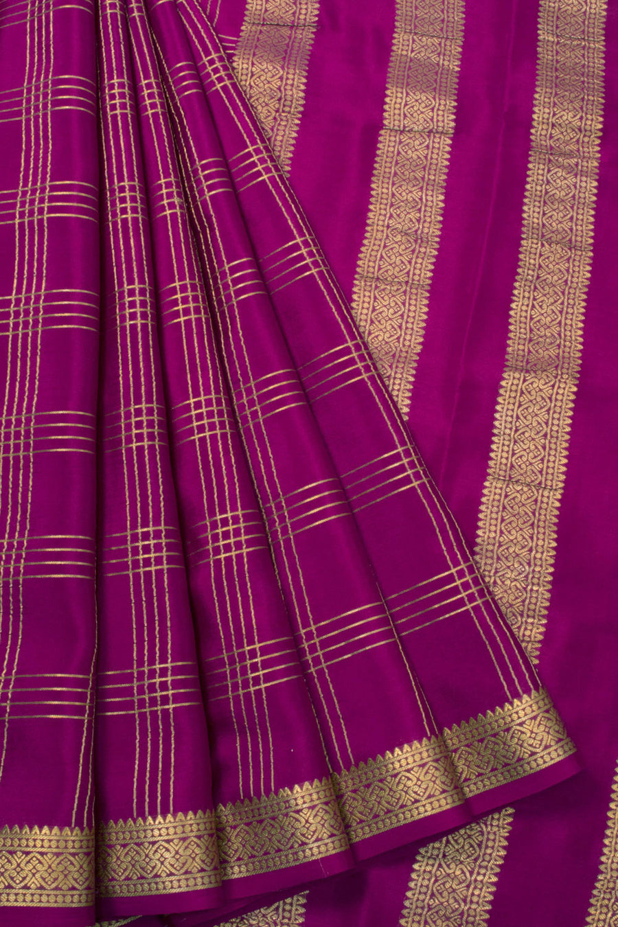 Violet Mysore Crepe Silk Saree - Avishya