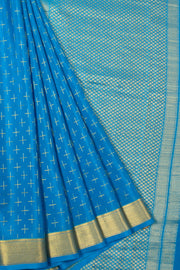 Blue Mysore Crepe Silk Saree - Avishya