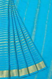 Blue Mysore Crepe Silk Saree - Blue