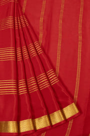 Red Mysore Crepe Silk Saree - Avishya