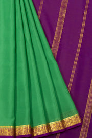 Green Mysore Crepe Silk Saree - Avishya