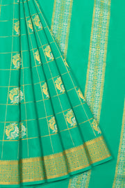 Green Mysore Crepe Silk Saree - Avishya