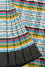 Off White Handloom Dhaniakhali Cotton Saree - Avishya