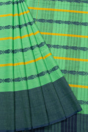 Green Handloom Dhaniakhali Cotton Saree - Avishya
