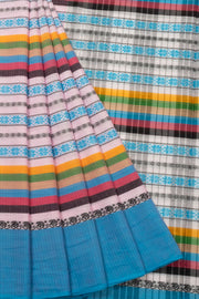Multi Colour Handloom Dhaniakhali Cotton Saree  - Avishya