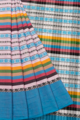 Multi Colour Handloom Dhaniakhali Cotton Saree  - Avishya