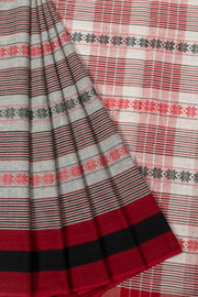 Grey Handloom Dhaniakhali Cotton Saree - Avishya