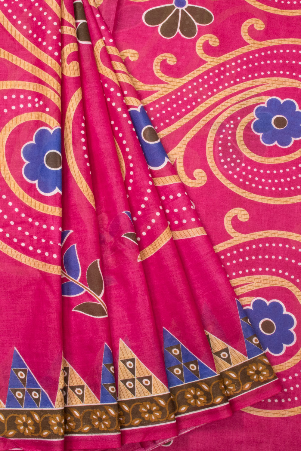 Pink Handpainted Cotton saree -Avishya