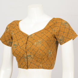 Yellow Hand Block Printed Cotton Blouse - Avishya