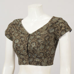 Brown Hand Block Printed Cotton Blouse - Avishya