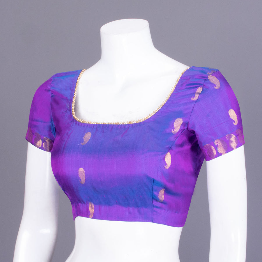 Purple Kanchipuram Silk Blouse -Avishya
