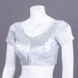 Silver Handcrafted Silk Blouse - Avishya