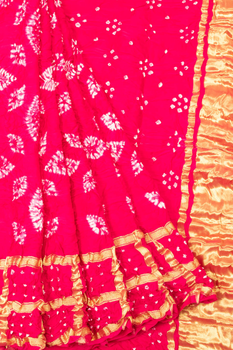 Pink Handwoven Bandhani Modal Silk Saree  - Avishya