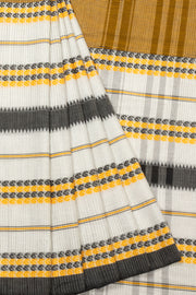 Off White Handloom Dhaniakhali Cotton Saree - Avishya