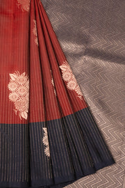 Maroon Handloom Kanjivaram Soft Silk Saree - Avishya