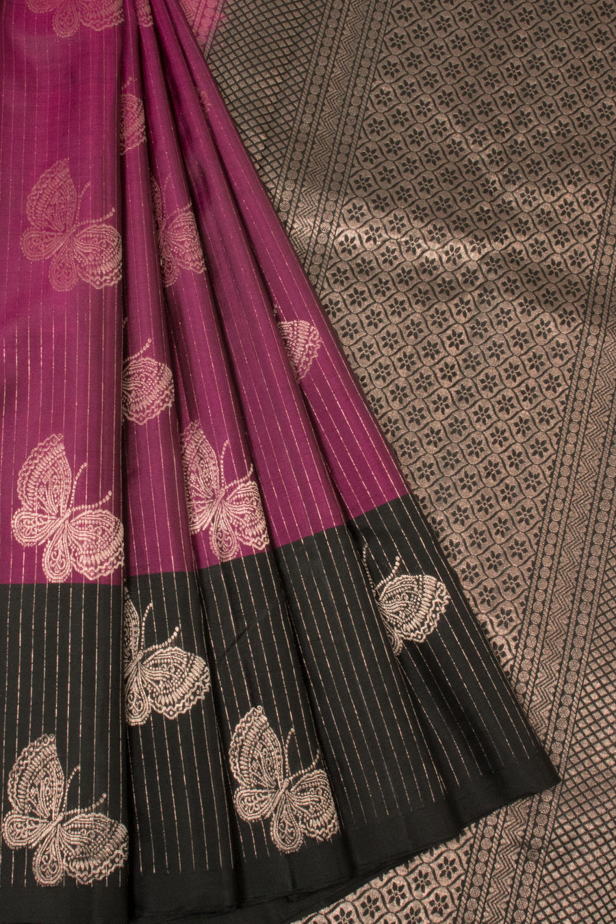Purple Handloom Kanjivaram Soft Silk Saree - Avishya