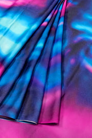 Multicolor Digital Printed Charmeuse Silk Saree - Avishya 