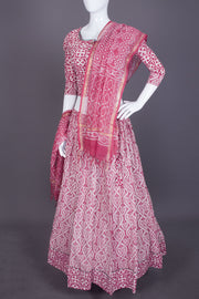 Cadillac Pink Hand Block Printed Chaniya Choli -Avishya