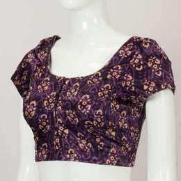 Dark Violet Mashru Silk Blouse - Avishya
