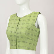 Pista Green Handwoven Cotton Blouse - Avishya