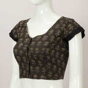Brown Hand Block Printed Cotton Blouse - Avishya