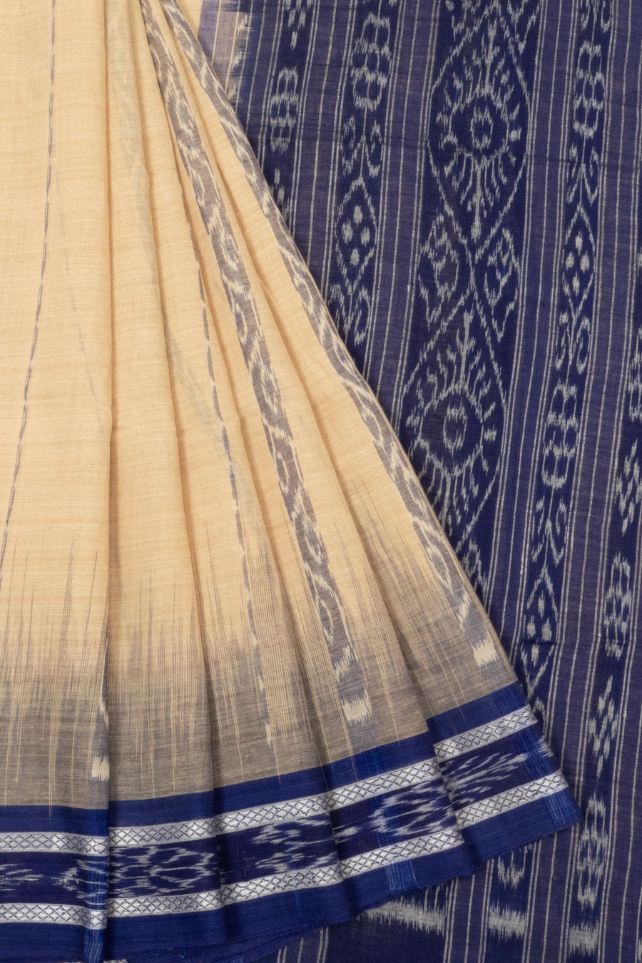 Beige Handloom Odisha Cotton Saree - Avishya