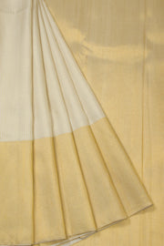 Off White Bridal Handloom Kanjivaram Silk Saree - Avishya
