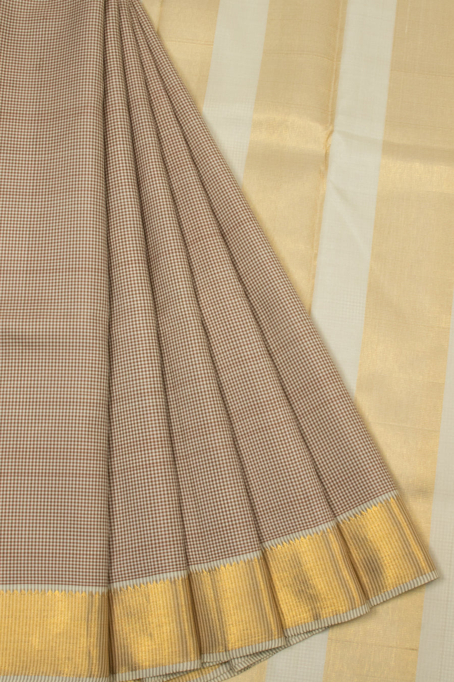 Brown Handloom Kanjivaram Silk Saree - Avishya