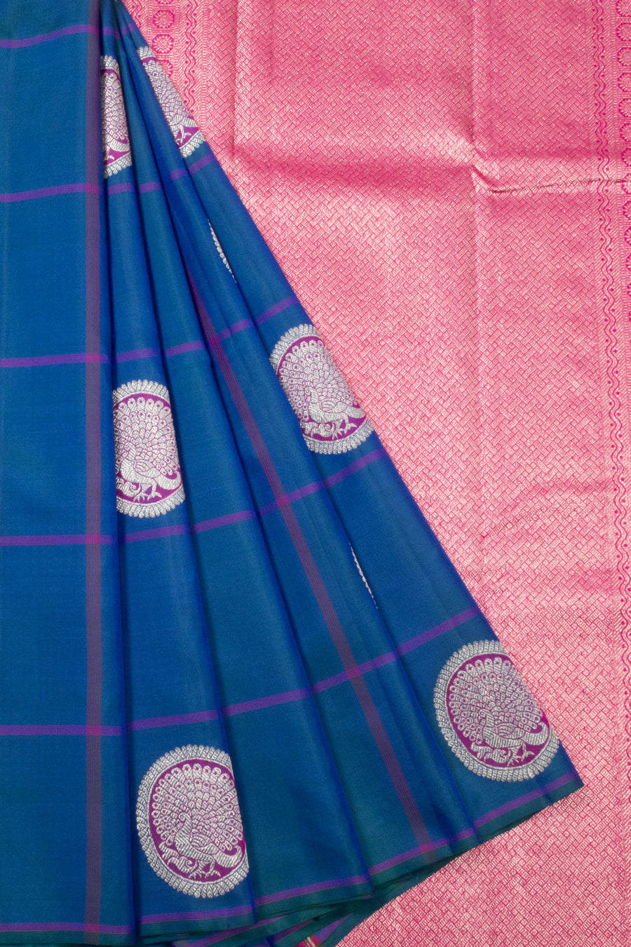 Royal Blue Handloom Kanjivaram Silk Saree - Avishya