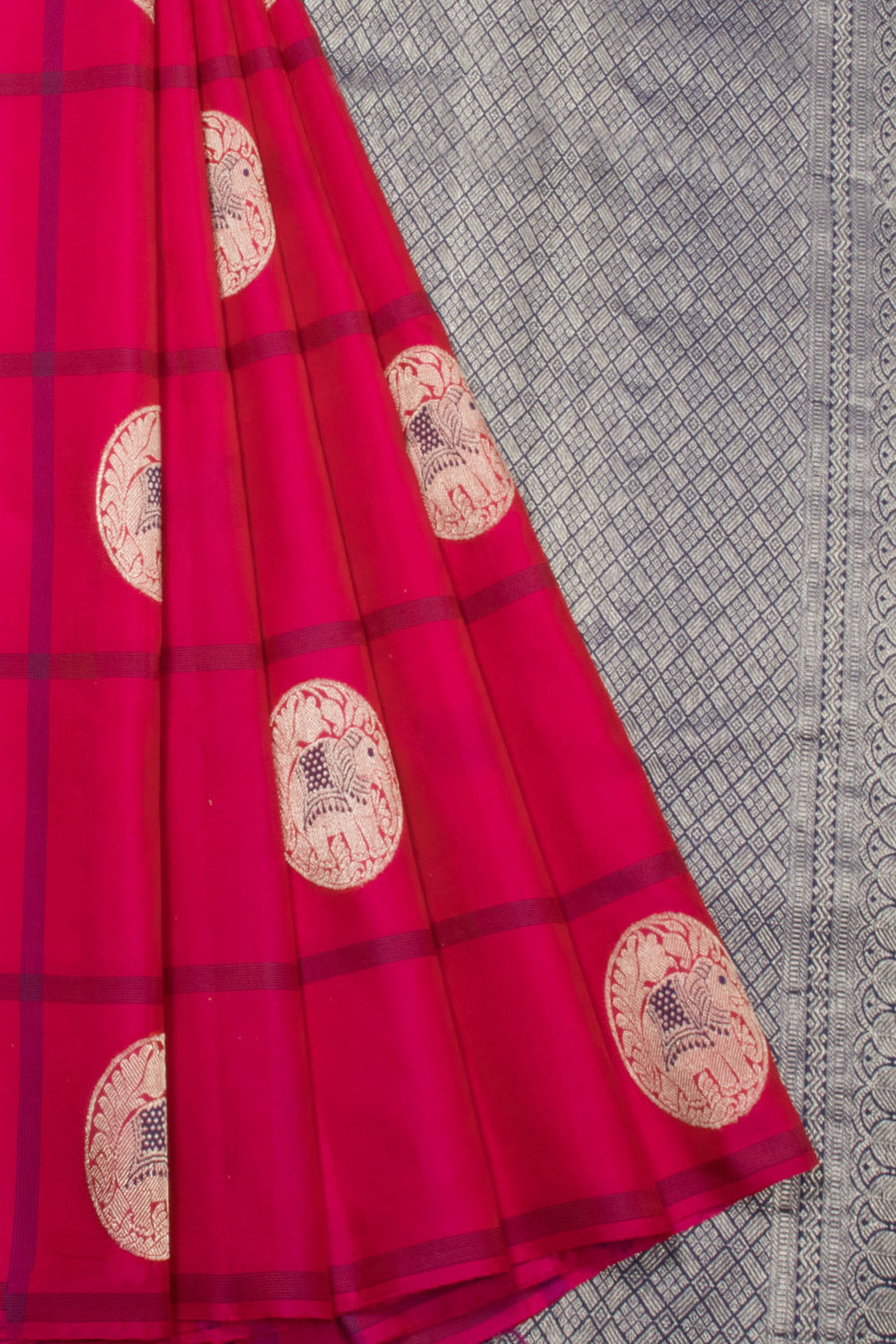 Red Handloom Kanjivaram Silk Saree - Avishya