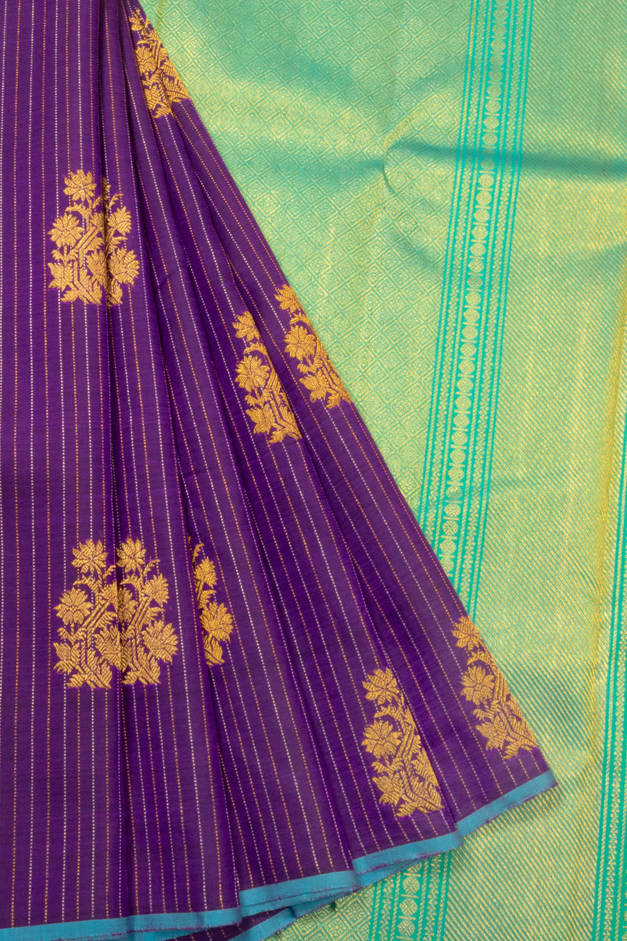 Purple Handloom Kanjivaram Silk Saree - Avishya