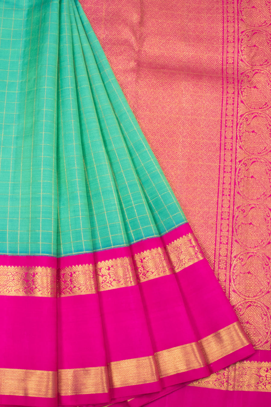Green Handloom Bridal Kanjivaram Silk Saree - Avishya