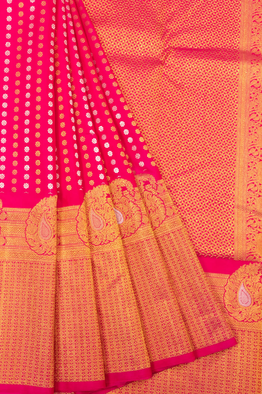 Pink Handloom Bridal Kanjivaram Silk Saree - Avishya
