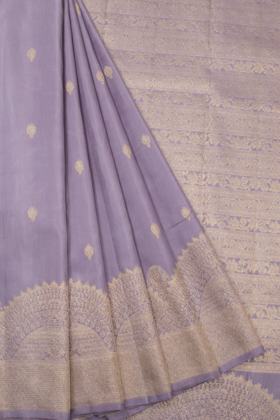 Lavender Bridal Handloom Kanjivaram Silk Saree - Avishya