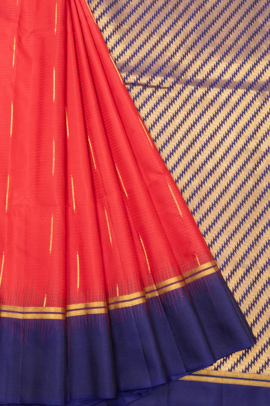 Red Handloom Kanjivaram Soft Silk Saree - Avishya