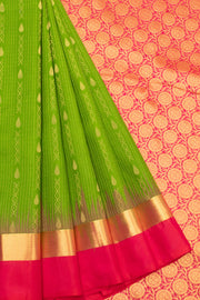 Green Handloom Kanjivaram Soft Silk Saree - Avishya
