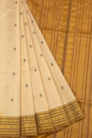 Off white Handloom Kanchi Silk Cotton Saree 10066727