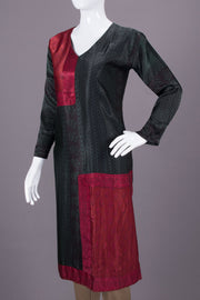 Green Handcrafted Bagh Printed Modal Silk Kurta - Avishya