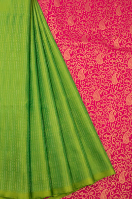 Green Handloom Kanjivaram Soft Silk Saree - Avishya