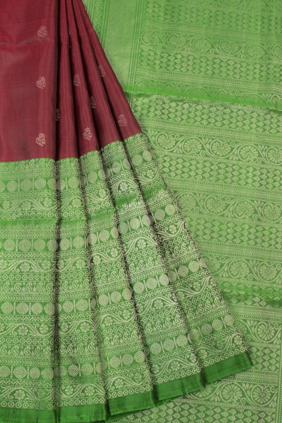 Brown Handloom Kanjivaram Soft Silk Saree - Avishya