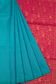 Blue Handloom Kanjivaram Soft Silk Saree  - Avishya