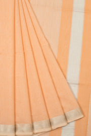 Peach Handloom Maheswari Silk Cotton Saree - Avishya