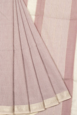 Peach Handloom Maheshwari Silk Cotton Saree - Avishya