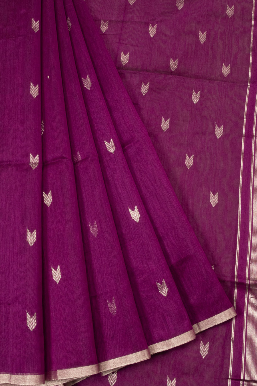 Violet Handloom Maheshwari Silk Cotton Saree - Avishya