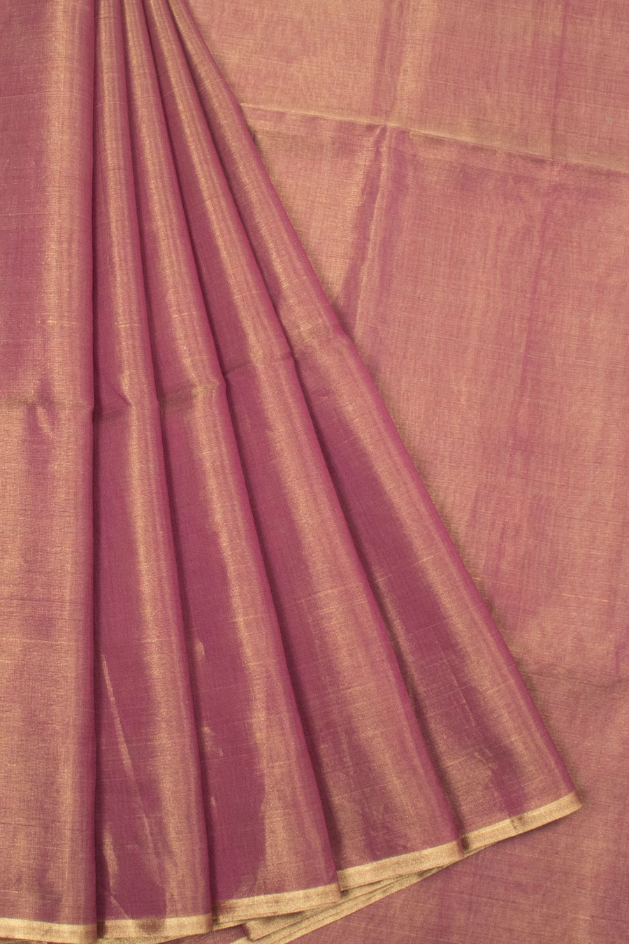 Copper Brown Handloom Maheshwari Silk Cotton Saree - Avishya